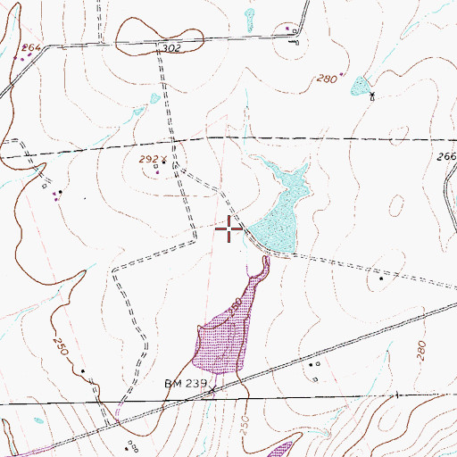 Topographic Map of Hurvey Lake Number 1, TX