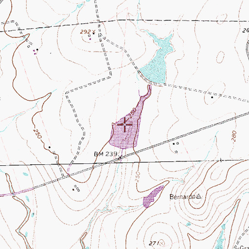 Topographic Map of Hurvey Lake Number 2, TX