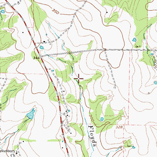 Topographic Map of Moon Lake Dam, TX