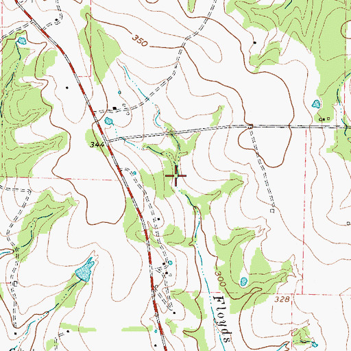 Topographic Map of Moon Lake, TX