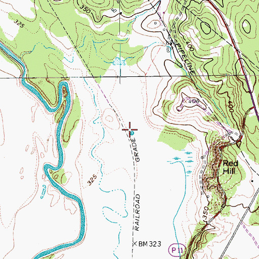 Topographic Map of Glasscock Lake, TX