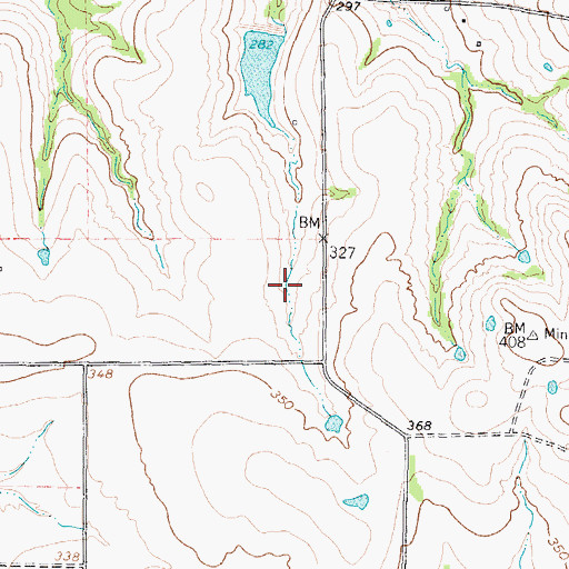 Topographic Map of Ward-Haworth Lake, TX
