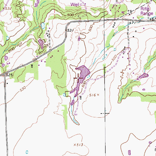 Topographic Map of Dietz Lake, TX