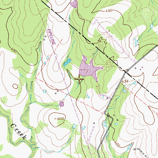 Topographic Map of Sammis Lake Dam, TX