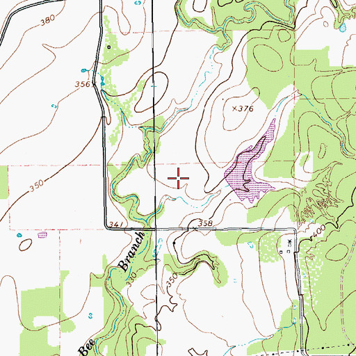 Topographic Map of Jenecka Lake, TX