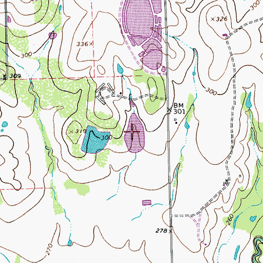 Topographic Map of Kelley Lake Number 2, TX