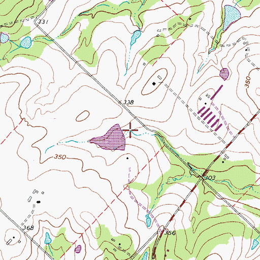 Topographic Map of McMannis Lake Dam, TX
