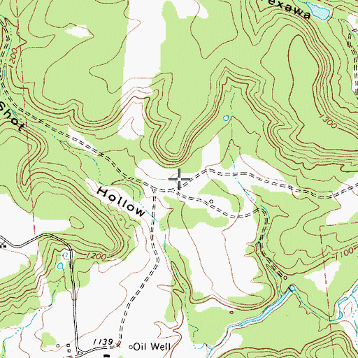Topographic Map of Pitzer Lake Dam, TX