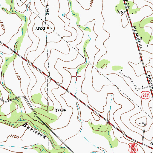 Topographic Map of Jones Lake, TX