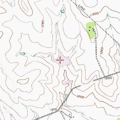 Topographic Map of Simmons Lake, TX