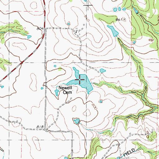 Topographic Map of Collums Lake, TX