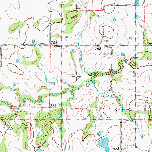 Topographic Map of Harville Lake, TX