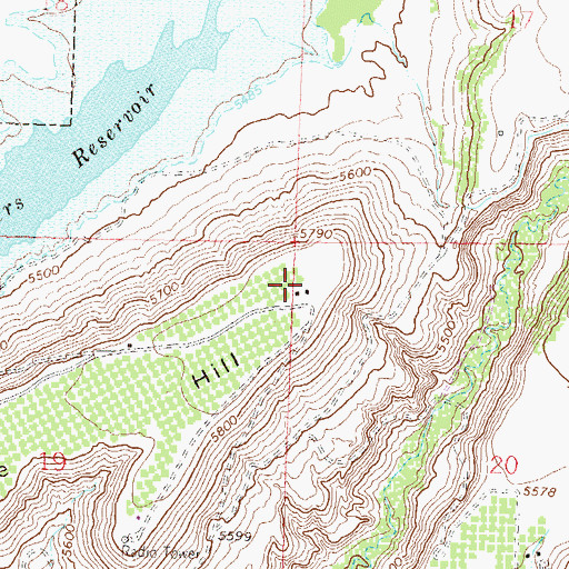 Topographic Map of Antelope Hill, CO