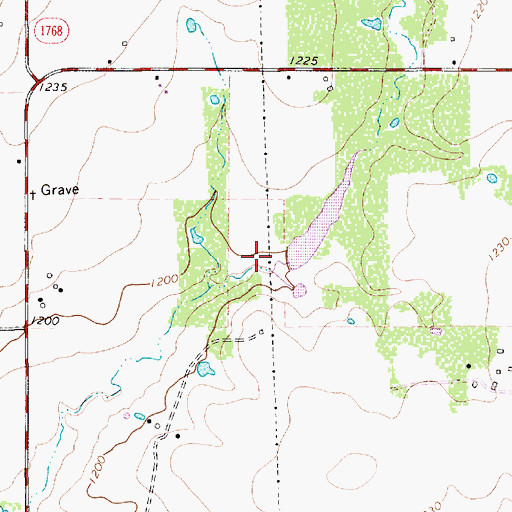 Topographic Map of Clayton Lake Dam, TX