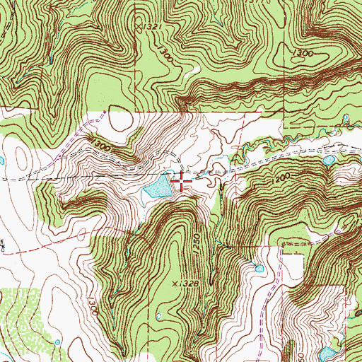 Topographic Map of Barrow Grace Lake Dam, TX