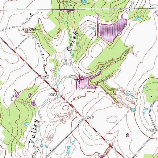 Topographic Map of Walker Lake Dam, TX