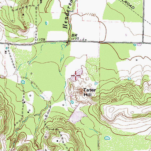 Topographic Map of Dearing Lake, TX