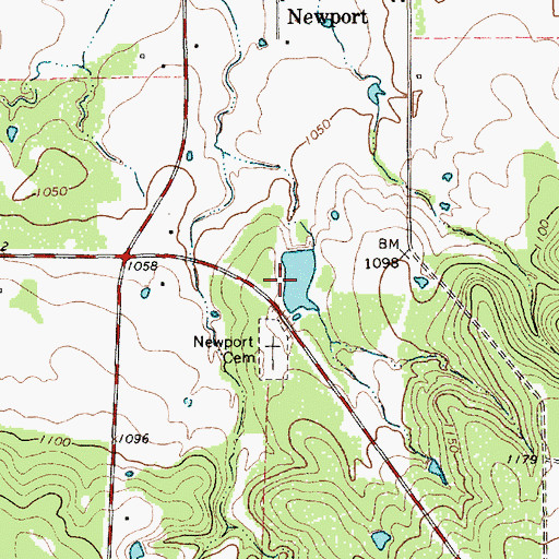 Topographic Map of Gray Lake Dam, TX