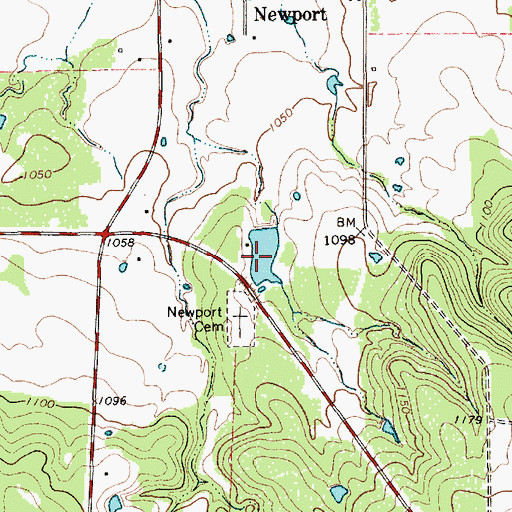 Topographic Map of Gray Lake, TX