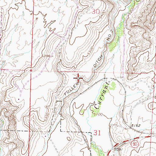 Topographic Map of Fuller Ditch Number 2, CO