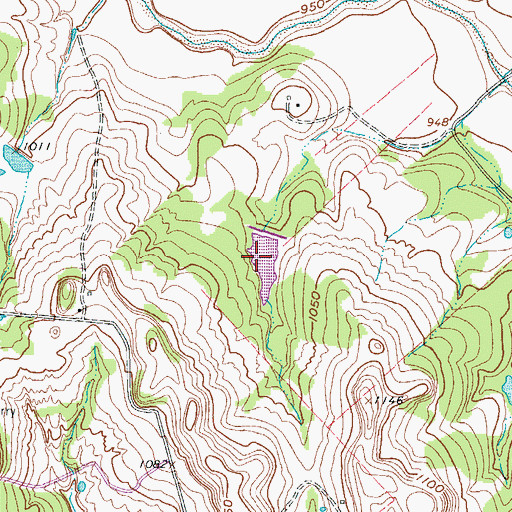 Topographic Map of Gaylord Lake Number 1, TX