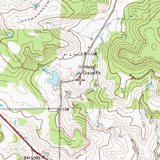 Topographic Map of Martin Lake Dam, TX