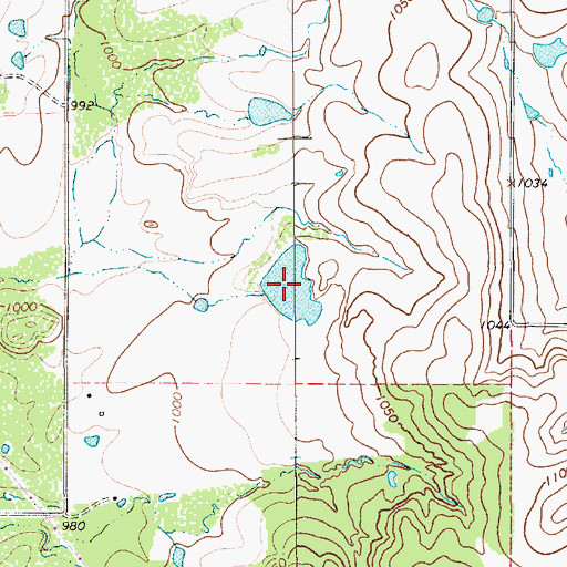 Topographic Map of Ellenburg Lake, TX