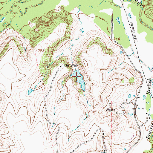 Topographic Map of Smith Lake, TX