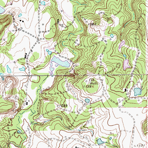 Topographic Map of Annin Lake, TX