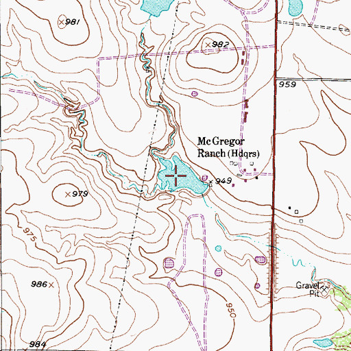 Topographic Map of McGregor Ranch Lake Number 1, TX