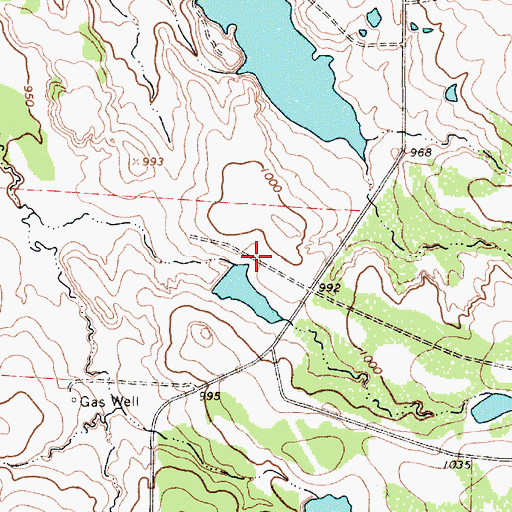 Topographic Map of Worthington Lake Number 2 Dam, TX