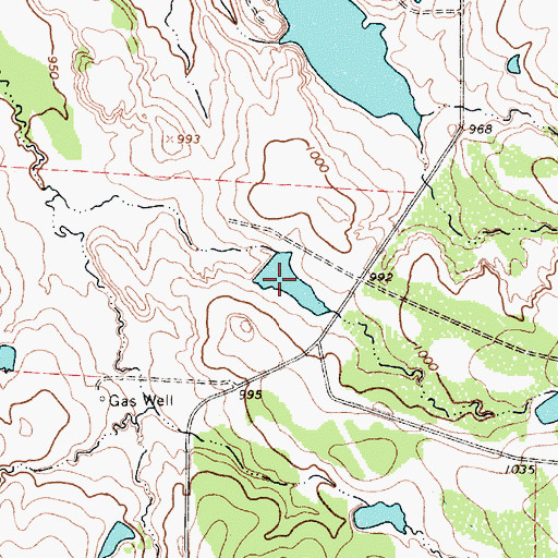 Topographic Map of Worthington Lake Number 2, TX