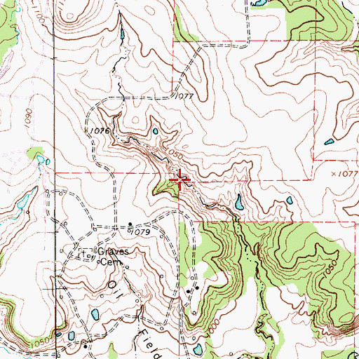 Topographic Map of Prunty Lake, TX
