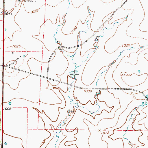 Topographic Map of Dillards Lake Dam, TX
