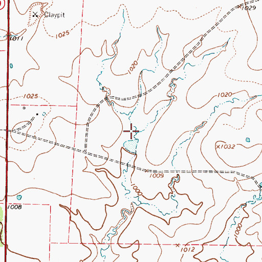 Topographic Map of Dillards Lake, TX