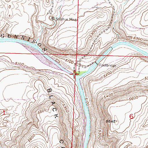 Topographic Map of Black Canyon of the Gunnison, CO