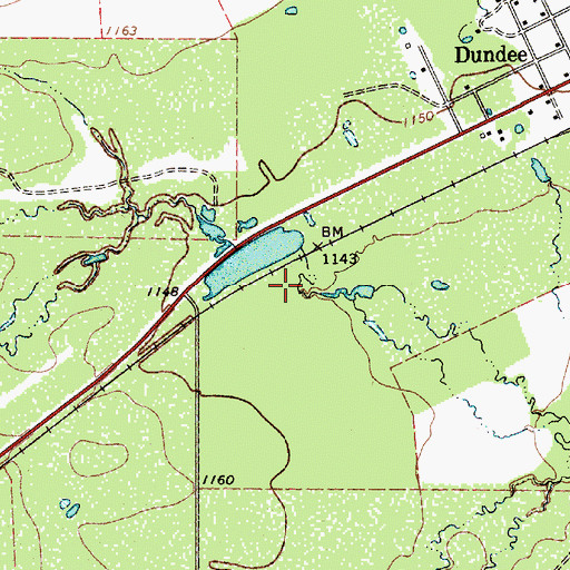Topographic Map of Gilmore Lake Dam, TX