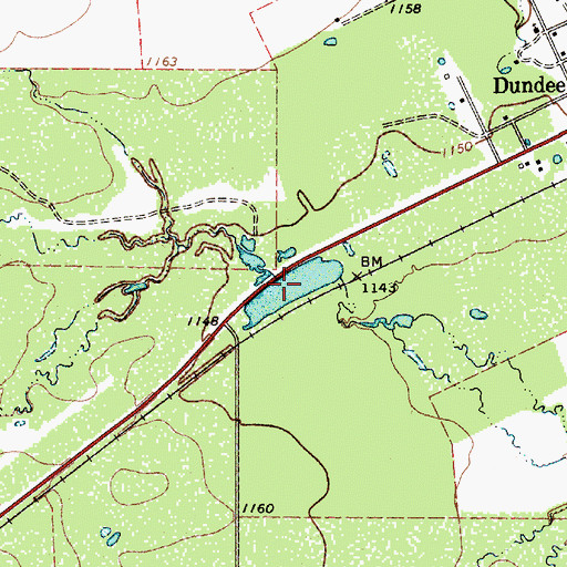 Topographic Map of Gilmore Lake, TX