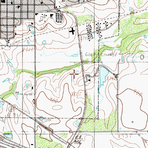 Topographic Map of Clay County Country Club Lake Dam, TX