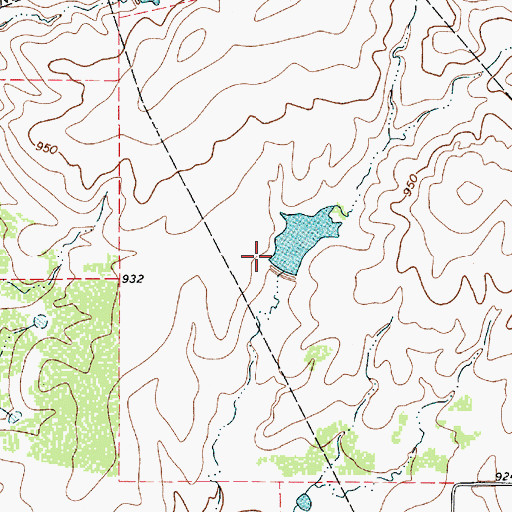 Topographic Map of Triangle T Cattle Company Lake Dam, TX