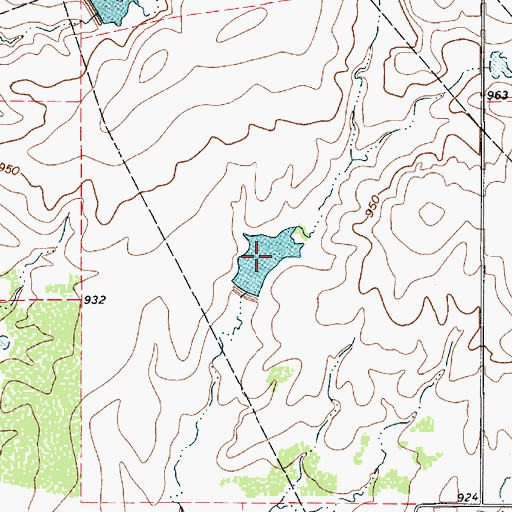 Topographic Map of Triangle T Cattle Company Lake, TX