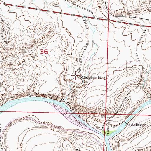 Topographic Map of Sulphur Mine, CO
