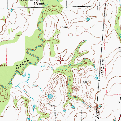 Topographic Map of Hammond Lake, TX