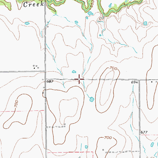 Topographic Map of Hunt Lake Number 2, TX