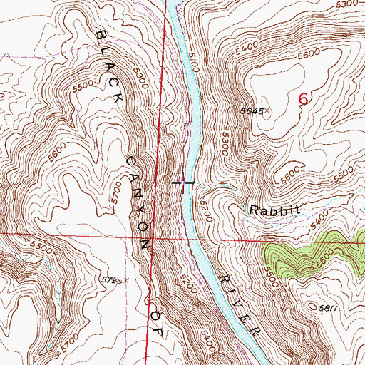 Topographic Map of Rabbit Gulch, CO