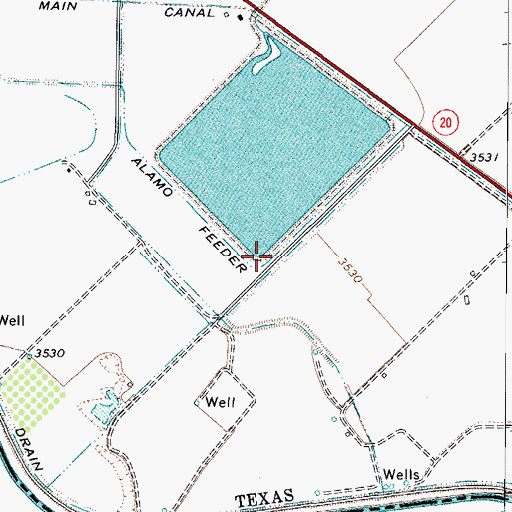 Topographic Map of Texas No Name Number 47 Dam, TX