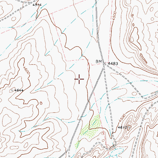 Topographic Map of Cowden Lake, TX