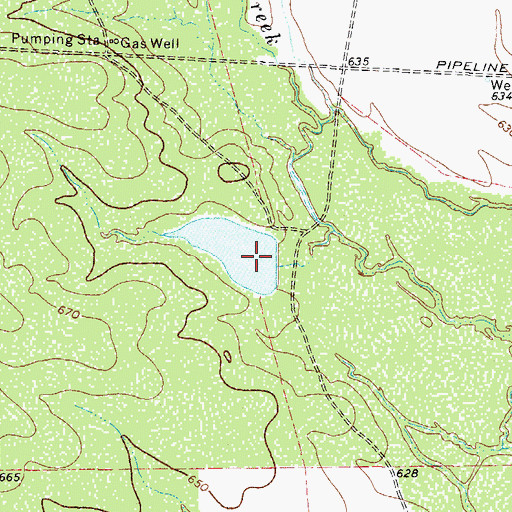 Topographic Map of Fourth of July Tank Dam, TX