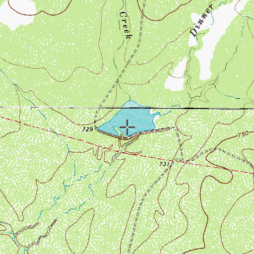 Topographic Map of Griffin Cattle Company Lake Dam, TX