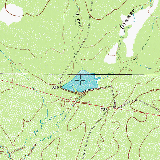 Topographic Map of Griffin Cattle Company Lake, TX